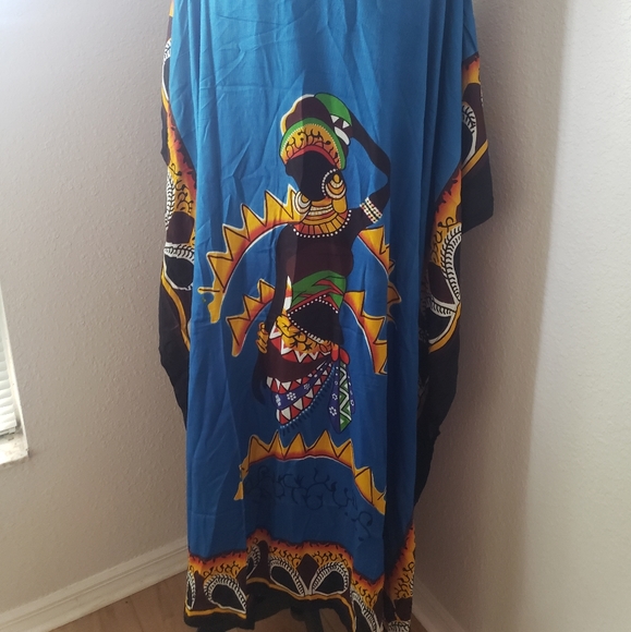 Just In: New/NWT African Woman Turquoise Kaftan … - Picture 7 of 14